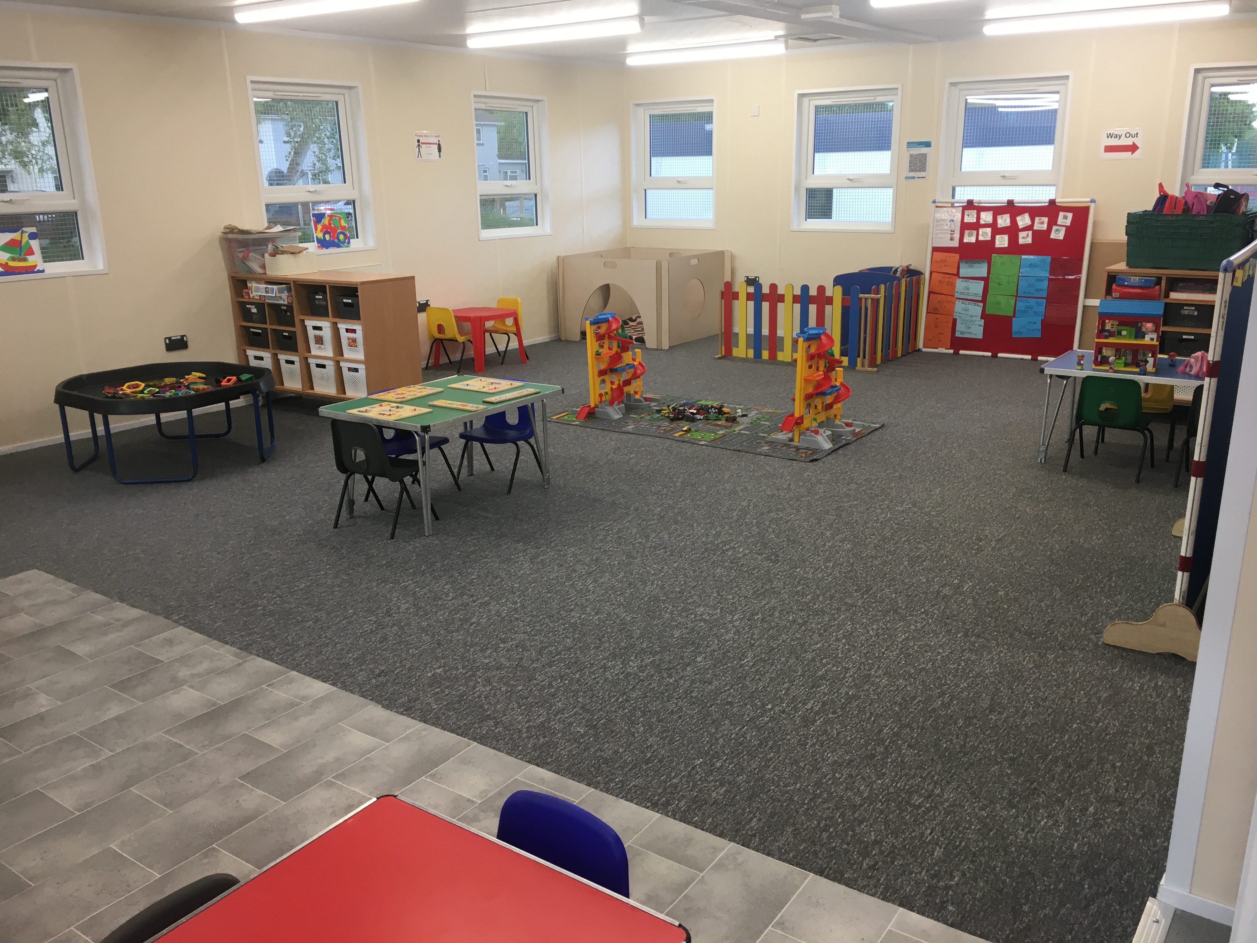 Little People Pre School - first day in the temporary building